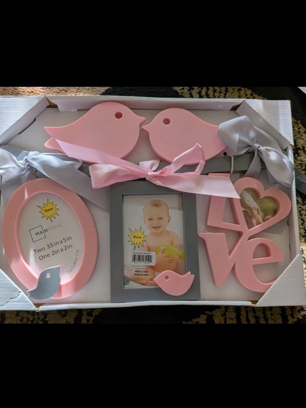 Pink And Gray Picture Frame
